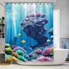 3D Занавеска для душа с принтом 'Жизнь кораллового рифа', водонепроницаемая, декоративная, для ванной комнаты, подвесные украшения, водонепроницаемые шторы для ванной