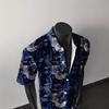 Summer Men'S Beach Shirt Surf Quick-Drying Short Sleeve Flower Shirt Seaside Hawaiian Loose Print Shirt
