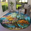 Круглый ковер Vortex Crossing Gate, Ковер для гостиной, спальни, дивана, игровой комнаты, Декор, Нескользящий коврик для пола