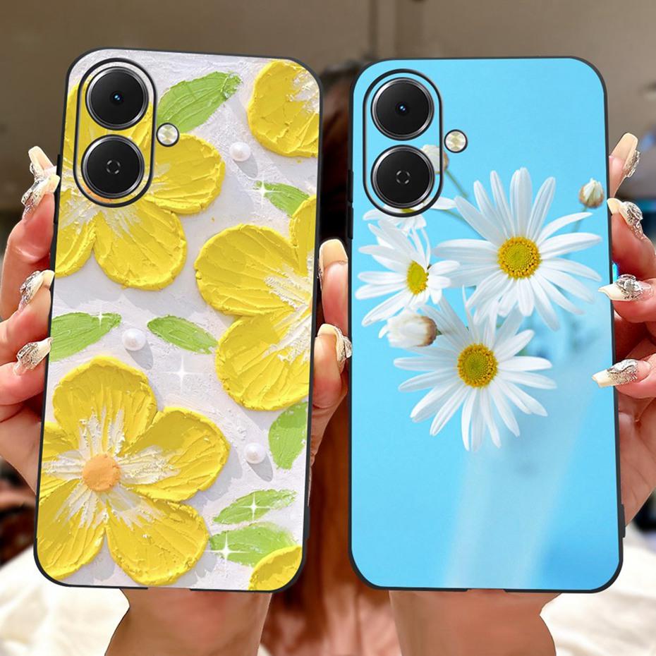 Cute Painting Phone Case For Tecno Spark Go 2 2025 Soft Silicone TPU Back Cover For Tecno Spark Go2 KM4 Cases Bumpers