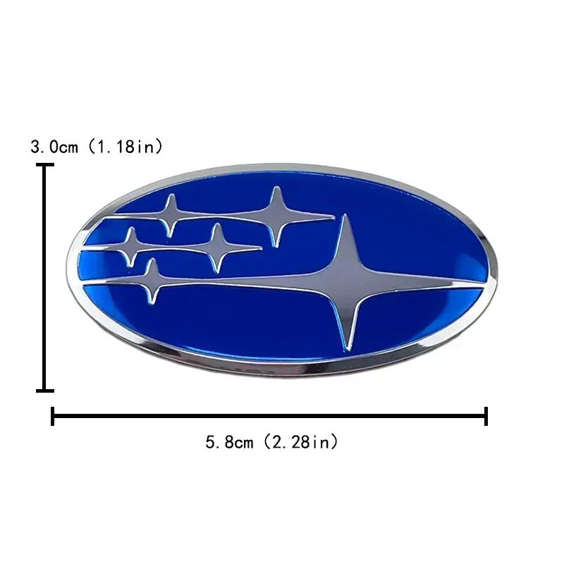 58x29mm Car Steering Wheel Logo Sticker Decals for Subaru Emblem WRC ASCENT Forester Outback Impreza Legacy STI WRX BRZ Tribeca PP111