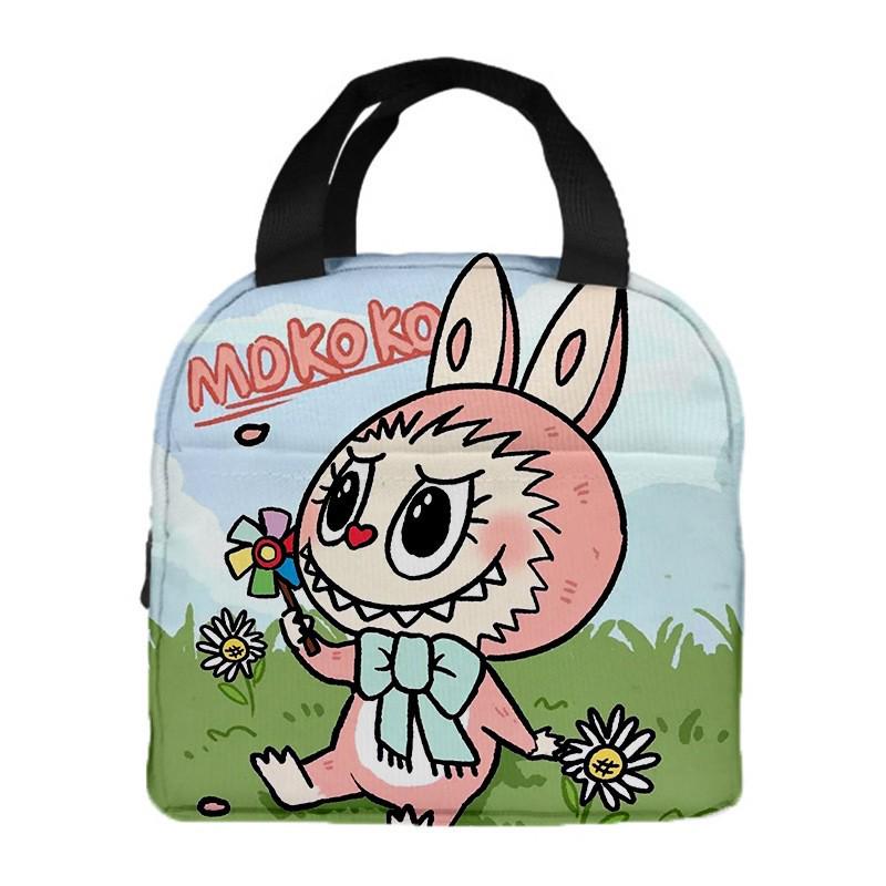 Labubu Cartoon Lunch Tote: Insulated Aluminum Foil Bento Bag for Students 5371