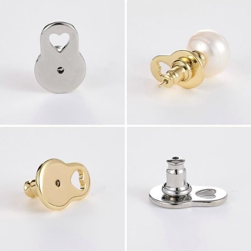 4 шт. Поддержки для серег в форме сердца для тяжелых серег, надежные фиксаторы-лифтеры для предотвращения отвисших мочек ушей