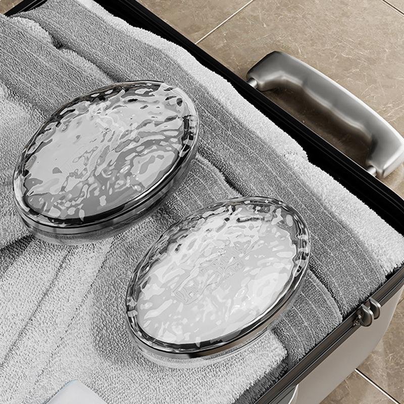 Мыльница с ледяным узором и крышкой, прозрачные водонепроницаемые мыльницы для путешествий, удобные для переноски, органайзеры для ванной комнаты