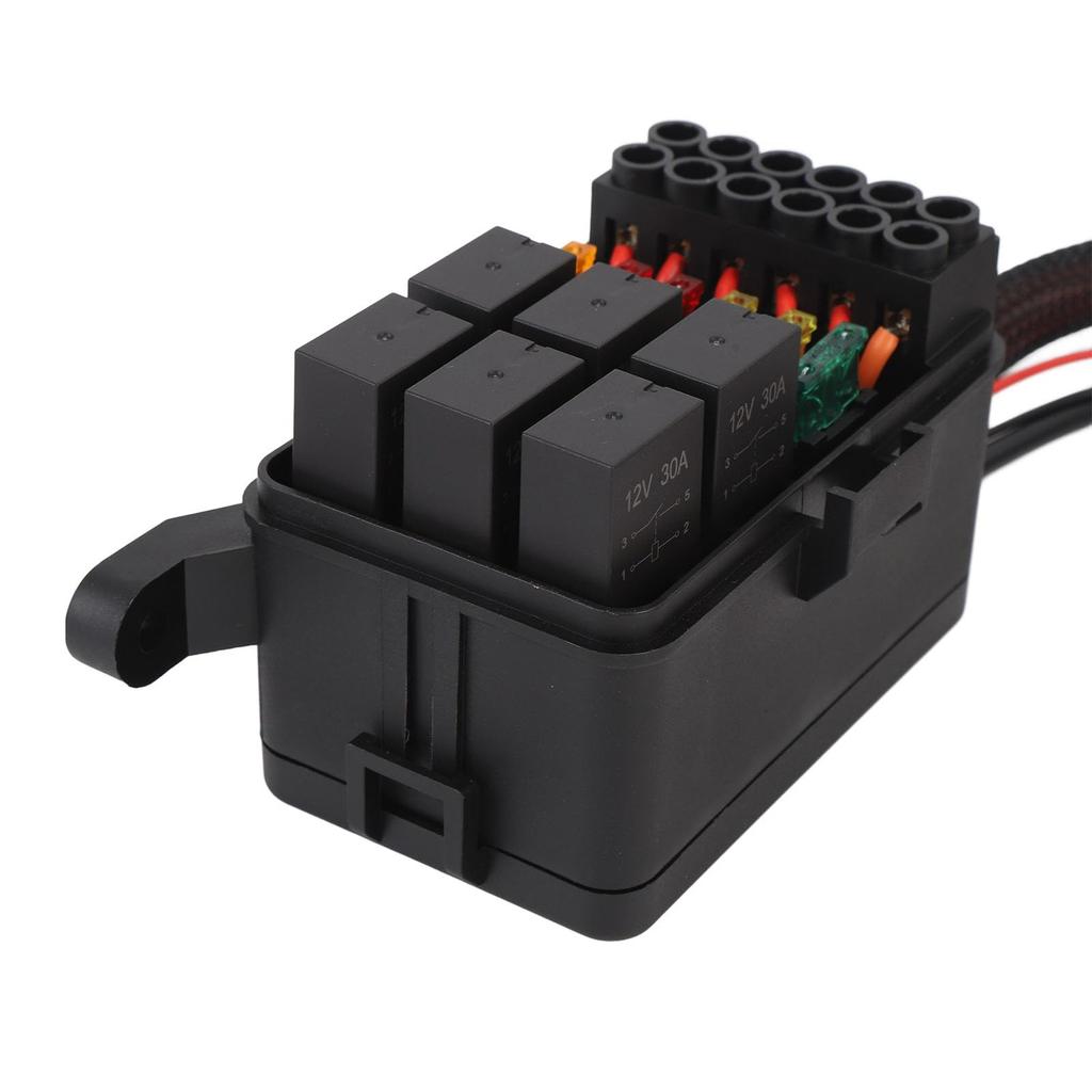 Панель переключателей 12 В с 6 клавишами и регулируемым управлением светодиодной подсветкой, алюминиевая, 720 Вт 60 А, для автомобильных, грузовых, лодочных, UTV и ATV электрических систем (Синий свет)