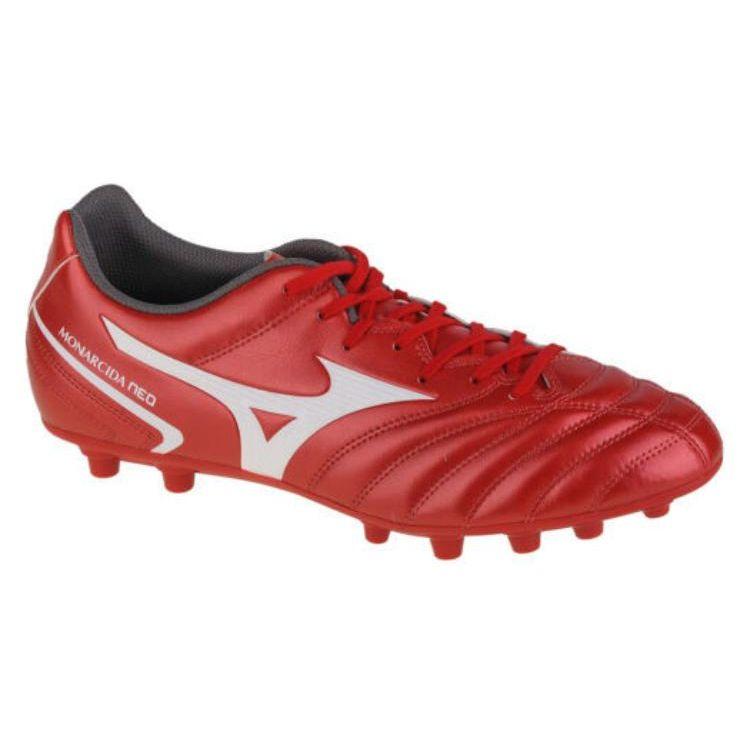Mizuno Monarcida Neo 2 Select Round Toe Comfortable Ag (Rubber Short Studs) Slip Resistant Durable Soccer Shoes Men Soccer Shoes Red White P1GA222660