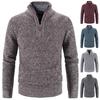 Winter Men's Fleece Thicker Sweater Half Zipper Turtleneck Warm Pullover Quality Male Slim Knitted Wool Sweaters 3Xl