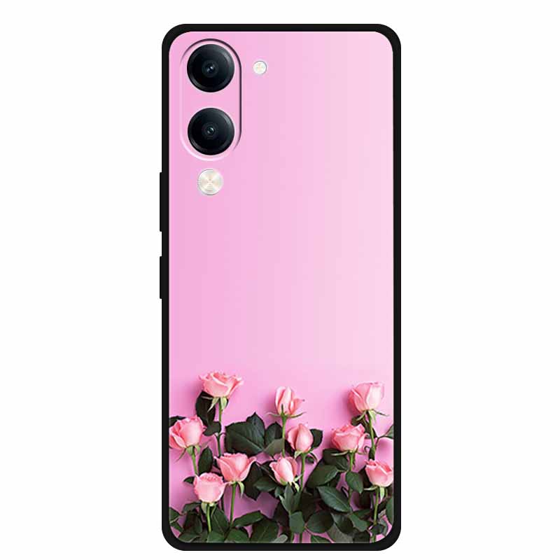 Чехол для Vivo Y29s Чехол для телефона Черный Силиконовый Мягкий Чехол для Vivo Y19s GT Чехол 6.74" Корпус Пылезащитный Coque VIVO Y19sGT Y29 S 5G