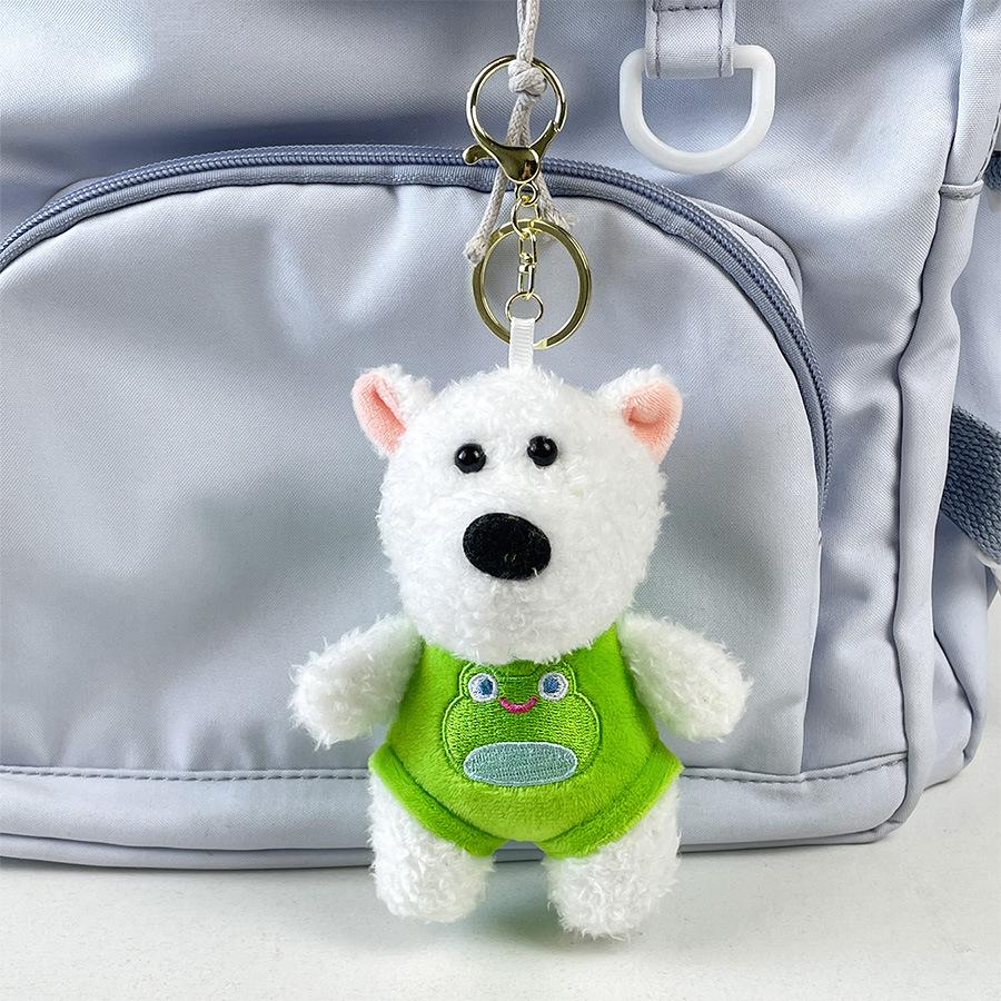 Милая Выдвижная Плюшевая Кукла Щенок Вест Хайленд Вайт Терьера Детский Подарок Трехдюймовая Подарочная Кукла Подвеска