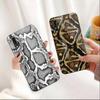 Snake Skin Phone Case For Huawei P50 P40 P30 P20 Pro Mate 40 30 20 Pro Nova 9 8 7 PC Glass Phone Cover