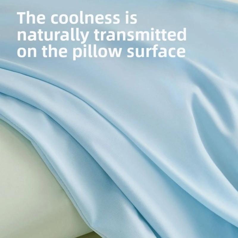 1-10PCS Ice Silk Cooling Pillowcase for Memory Universal Inner Cover Summer Breathable Soft Durable Cold Feeling Washable