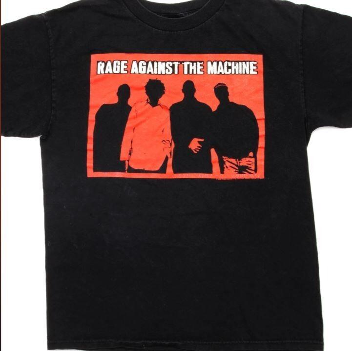 ВИНТАЖНАЯ ФУТБОЛКА RAGE AGAINST THE MACHINE 1999 Черная Все Размеры QQ1142 Унисекс Футболка