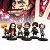 Anime Pvc Figurine Collection Set Of 6 Featuring Demon Slayer Tanjiro Nezuko And Zenitsu