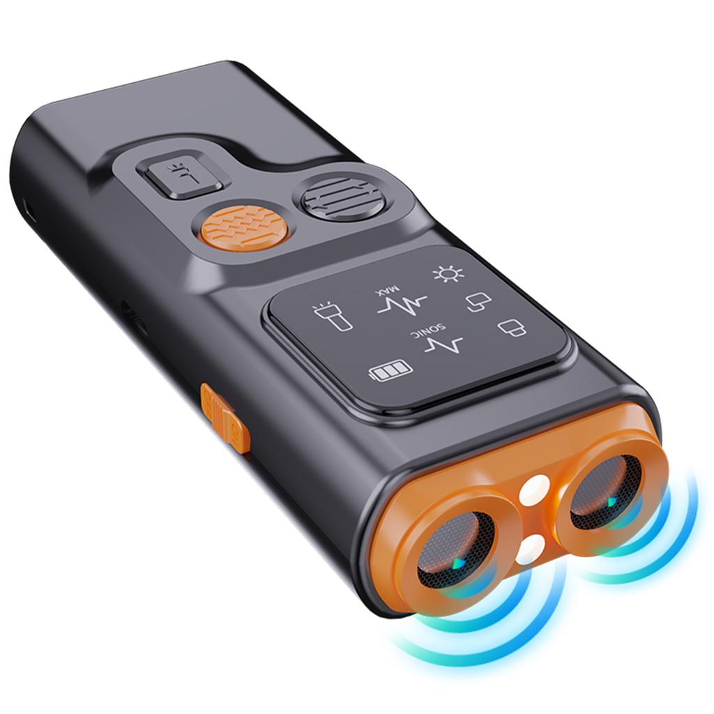 Dog Barking Control Devices - Anti-Bark Deterrent with LED Flashlight Rechargeable Portable Dog Barking Silencers for Indoors Outdoors