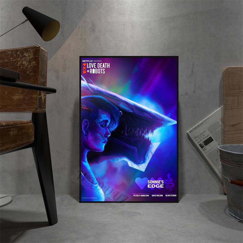 Классические европейские и американские фильмы «Любовь, смерть и роботы», картины для комнаты, гостиная, холст, живопись, домашний декор, принт, постер