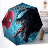1PC Venom SpiderMan - Custom Name Automatic Folding Umbrella - Compact 8-Rib Design, Durable Plastic & Iron, Daily Use S0106014