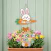 Cartoon Easter Welcome Sign Paper Bunny Egg Decor Easter Hanging Ornament  Party Decoration