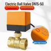 220V DN15 Copper Threaded Electric Ball Valve for Water Control