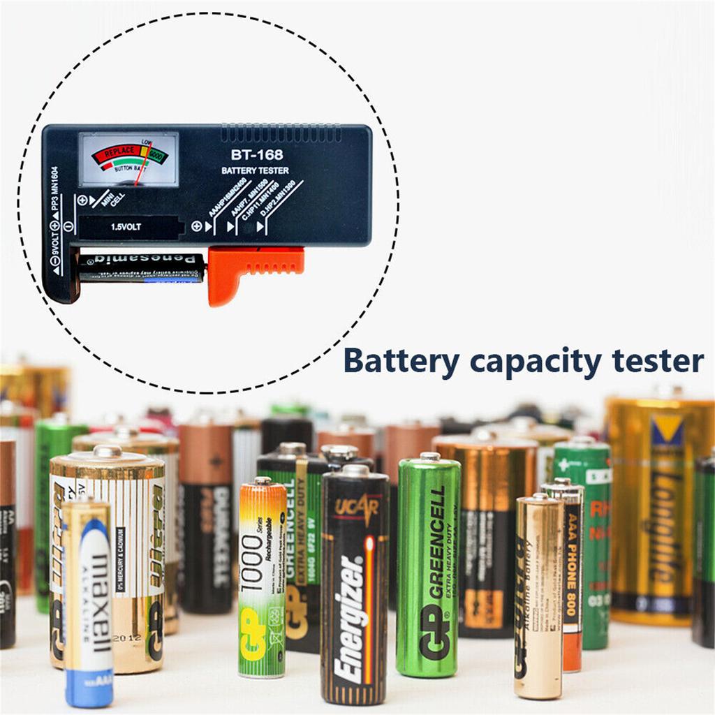 Bt168 Battery Capacity Tester Quick Check Pointer Type Aaa 9v 1.5v Button Capacitance Diagnostic Tool