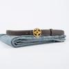Lychee Pattern Can Be Used On Both Sides, First Layer Cowhide Leather Women'S Belt, Simple Belt With Jeans Casual Pants