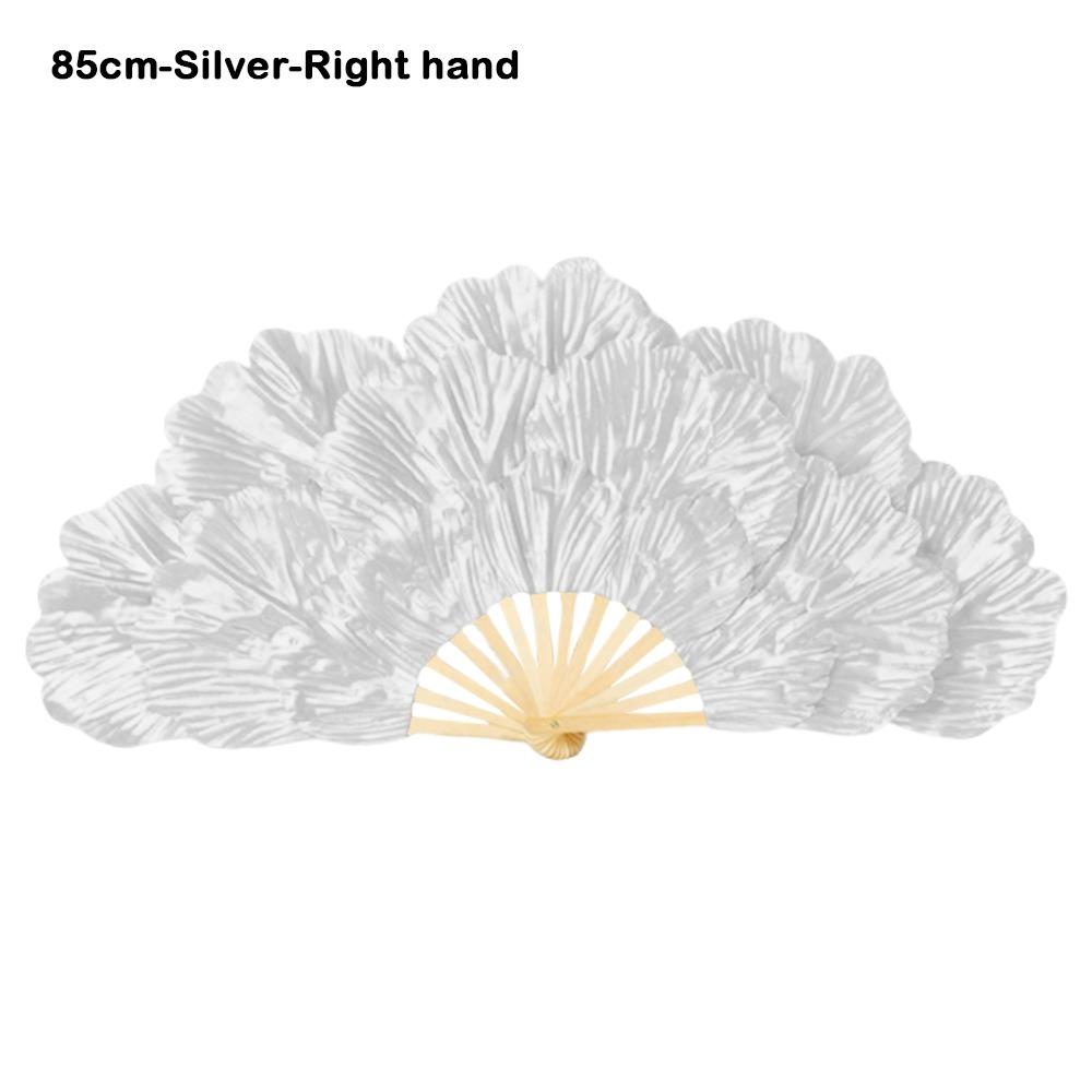 38 см/45 см веера из павлиньего шелка складные длинные шелковые веера портативные веера для выступлений квадратные танцы