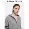UR Women's Hooded Zipper Short Knit Cardigan