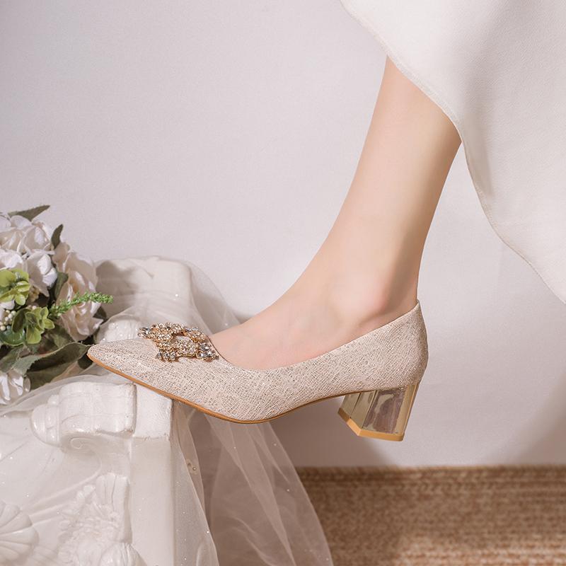 Модная французская свадебная обувь для невесты, банкетные туфли-лодочки, 2025 новинка, удобная повседневная обувь для подружек невесты