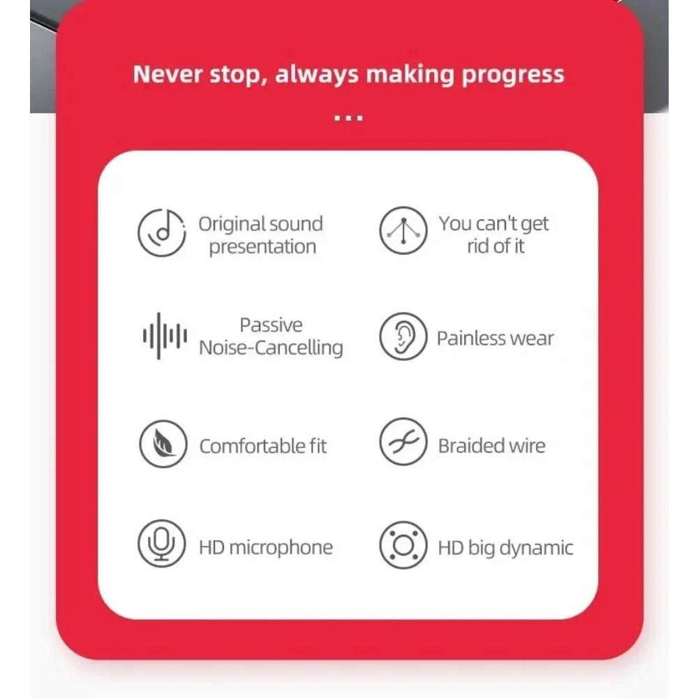 Original X2 Dynamic Wired Earphones HIFI Heavy Bass Earbuds In Ear Gaming Headphones Monitor Sport Noise Cancelling Headset Mic