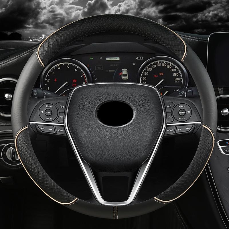 Чехол на руль автомобиля кожа 38 см для Toyota Corolla Fortuner Sequoia Auris Avensis YARIS Vios Celica 86 Rav4 4Runner C-HR