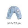 Cool 1/12 Dolls Kids Gift Toys Hoodies Doll Jeans PU Leather Jackets Fashion Ripped Pants