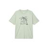 SB Palm Tree Letter Print Повседневная футболка с короткими рукавами Мужские топы Голубой цвет DQ1851-017