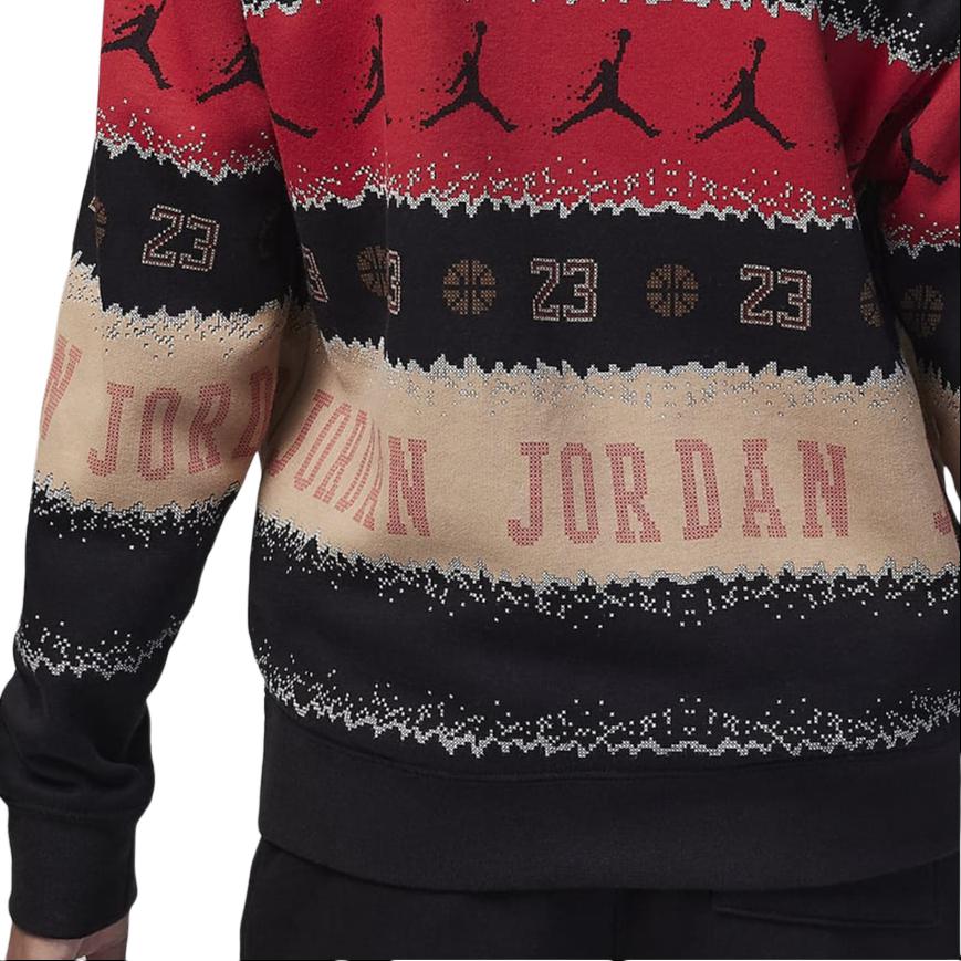 Jordan Толстовка с круглым вырезом и длинными рукавами, детские топы, черный цвет FV5658-010