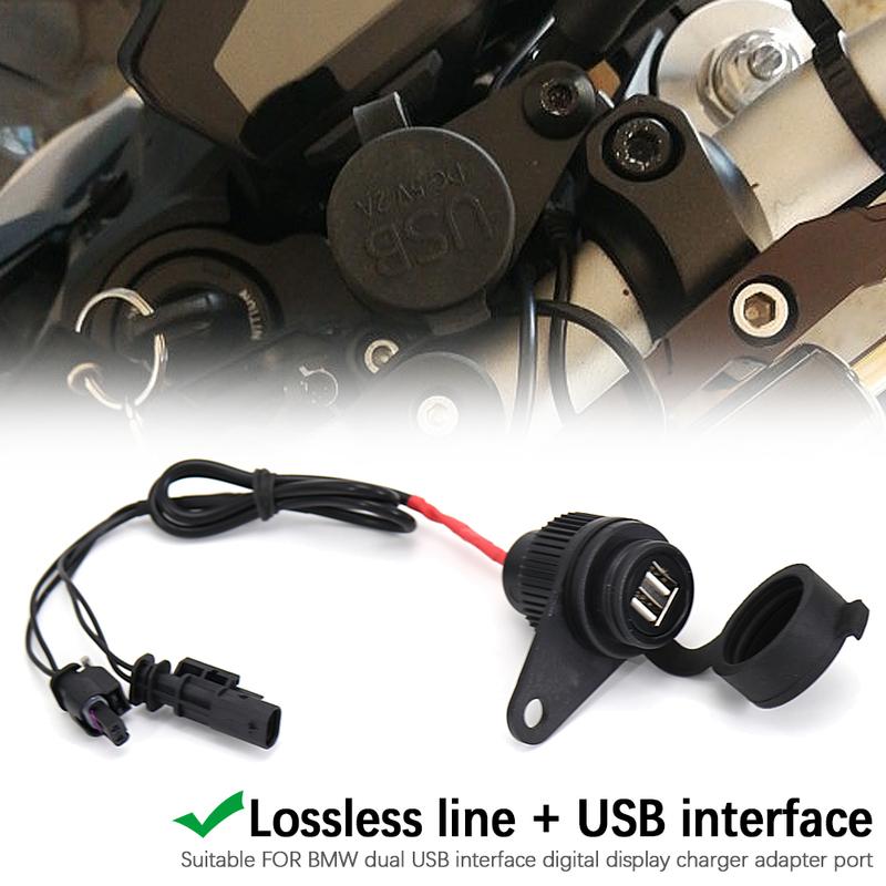 Motorcycle Accessories For BMW R1200GS R1250GS F900GS F700GS F750GS F800GS F850GS ADV Dual USB Charger Plug Socket Power Adapter