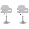Dining Chairs 2 pcs Swivel White Faux Leather