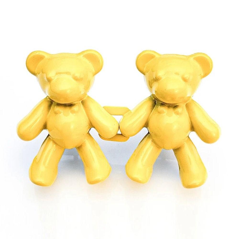 Сплав без гвоздей Кнопка Съемная пряжка для талии с медведем Модная регулируемая кнопка