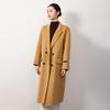 Women's Woolen Overcoat - Extra Long, Loose Fit, Double-Sided 100% Wool, Suit Collar for Autumn and Winter