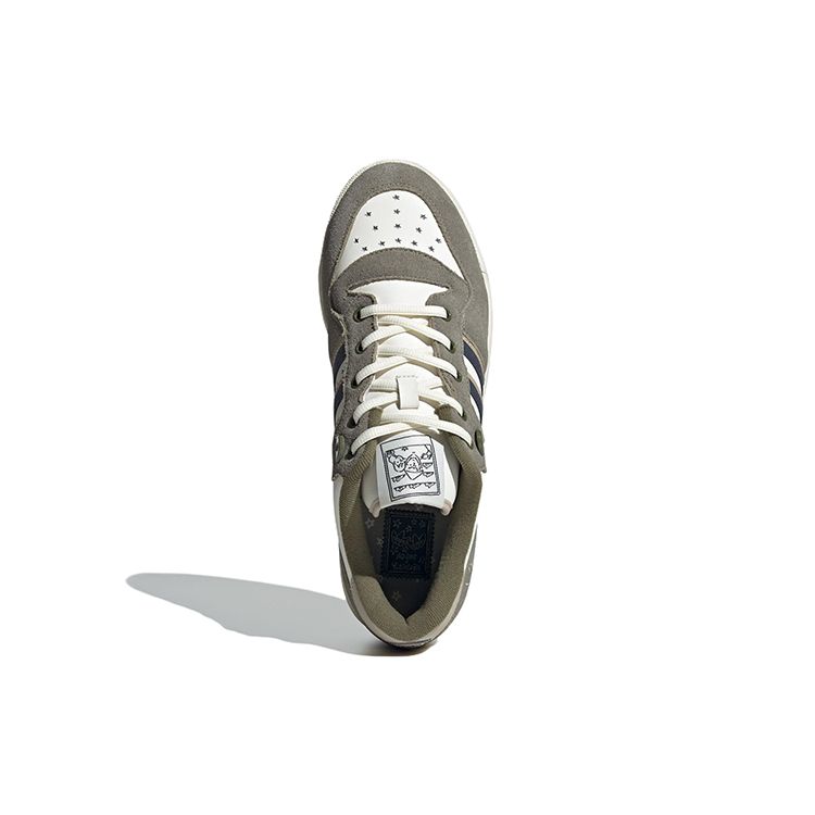 Yu Nagaba x adidas Rivalry Low Always Together - Silver Pebble Унисекс Кроссовки Серый Молочно-белый Теневой-Темно-синий IG3849