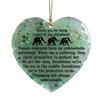 2d Acrylic Heart Shaped Sea Glass Friendship Decor,Friendship Heart Keepsake,Friendship Heart Ornament For Tree Hanging Ornaments,