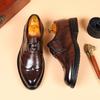 Golden Sapling High Quality Brogues Business Shoes Men Retro Korean Style Leather Oxfords Thick Soles Man Party Dress Shoe Male