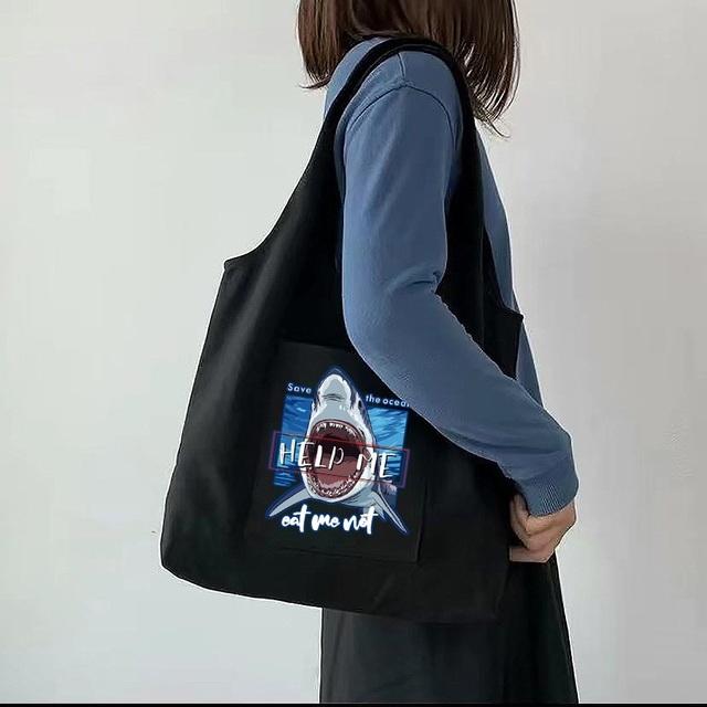 Foldable Womens Bag Shopper Bag Travel Canvas Bag Messenger Shoulder Bag Printing Tote Bag Grocery Storage Bags for Women