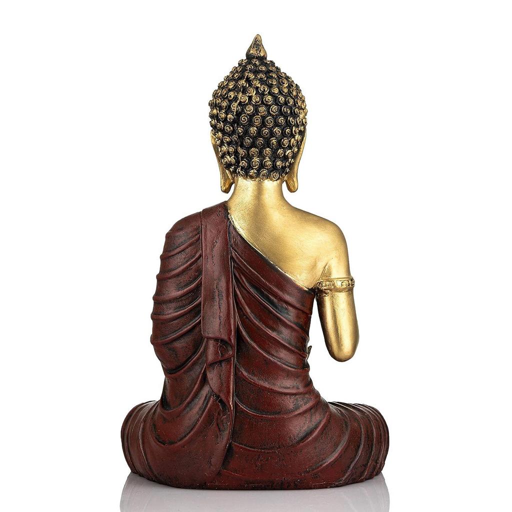 Последняя статуя сидящего Будды, экспонат, идол, предметы домашнего декора для гостиной и подарки (КРАСНЫЙ Золотой)