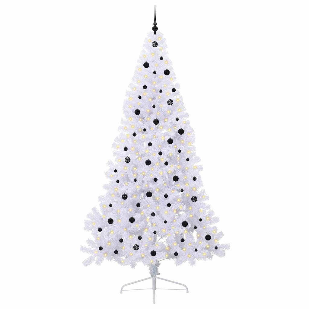 Artificial Christmas Tree White 240 cm PVC and Steel