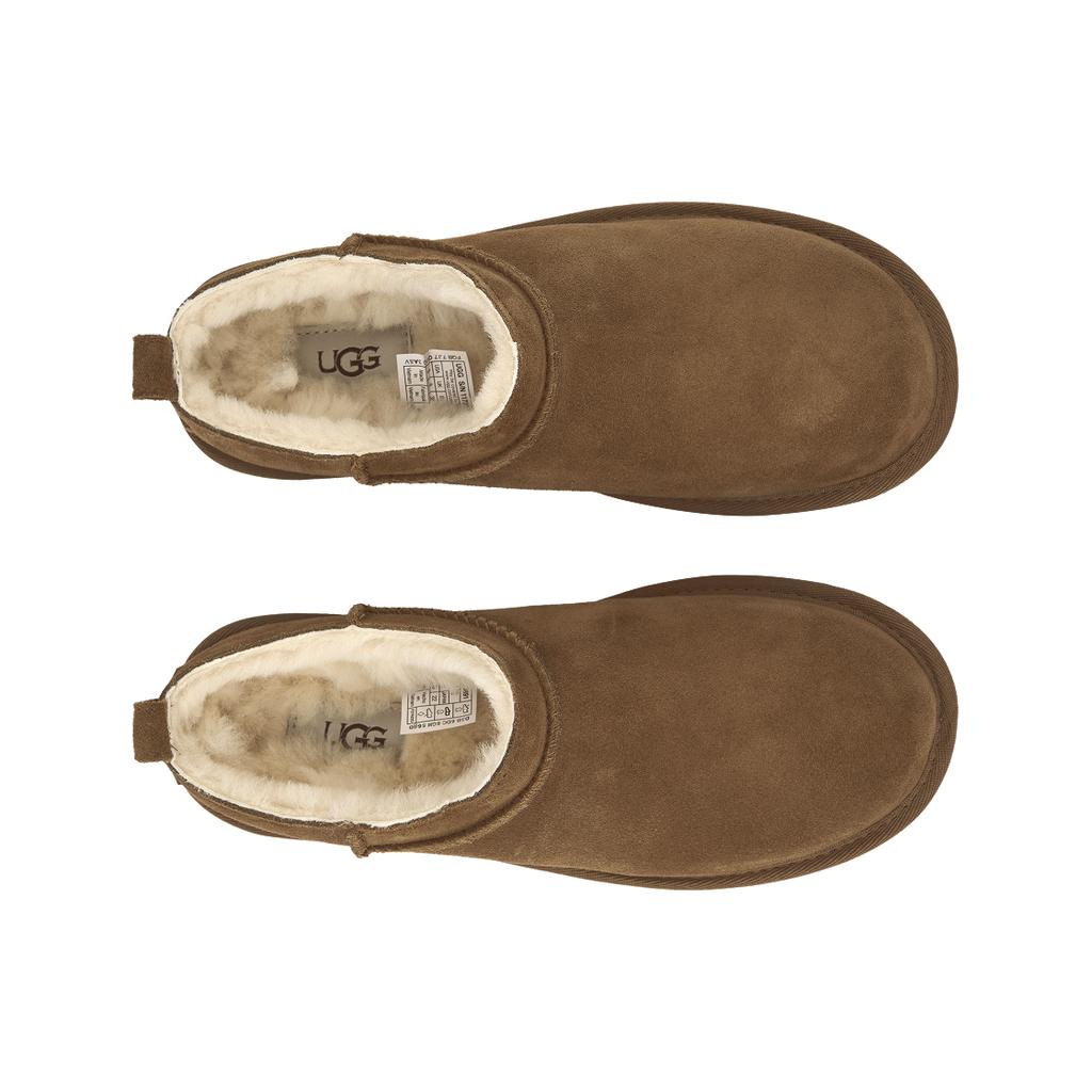 UGG Классические микро каштановые женские кроссовки коричневые 1173891-CHE