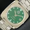 USED ORIENT AUTOMATIC 46941 VINTAGE JAPAN MENS GREEN COLOR DIAL WATCH A702204-5 R123-a702204