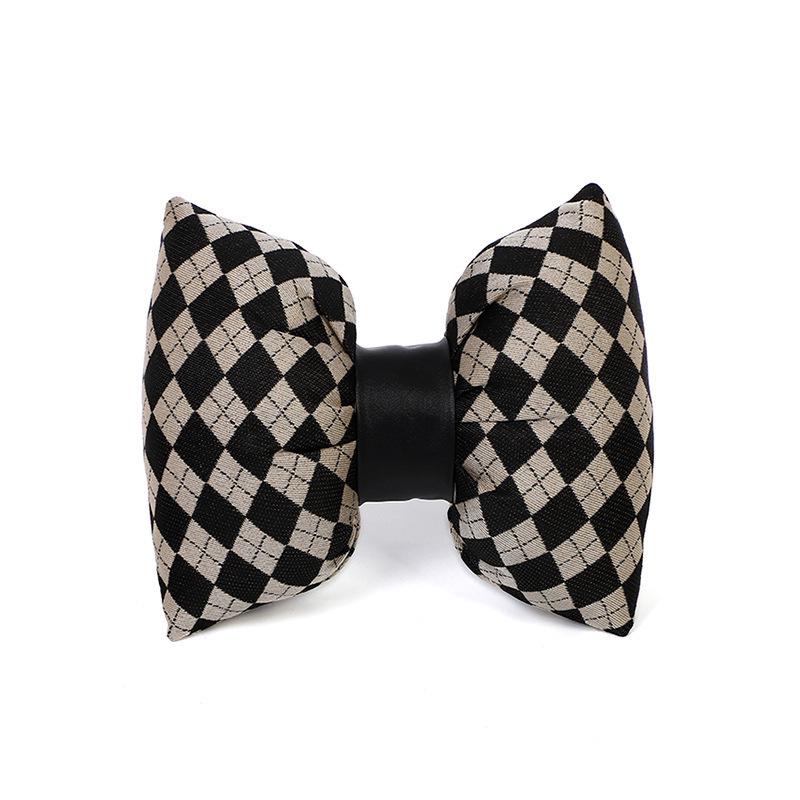 Universal Car Seat Cushion with Jacquard Knitted Diamond Grid - Anti-Slip, Fashionable Car Interior Accessory