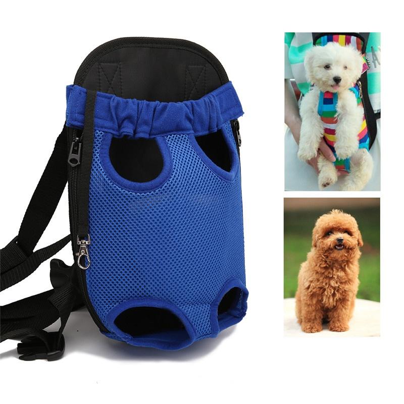 S,M,L Pet Dogs Cats Carrier Backpack Canvas Front Bag Legs Out