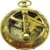 Brass Sundial Compass with Push Button - 6.35 Cm, Directional Tool for Travel & Hiking
