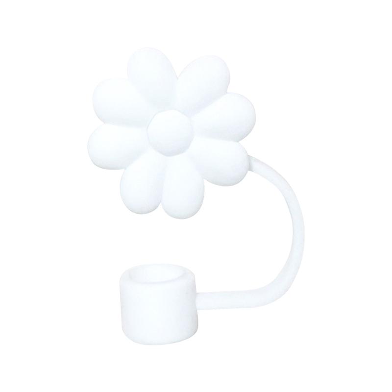 1Pcs Flower Silicone Straw Covers For Stanley Cup Cute Silicone Flower Shape Drinking Dust Cap Straw Tips Cover Cup Accessories