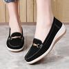 Женские лоферы на плоской платформе, элегантные женские мокасины из замшевой кожи, женские мокасины слипоны, женская черная повседневная обувь