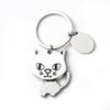 Creative Cartoon Dog Key Chains Rotatable Head Lovely Pet Smooth Stainless Steel Children's Funny Key Chain